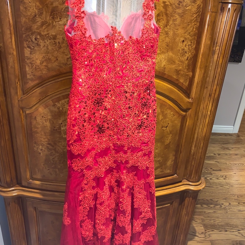 Red gown